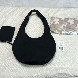 Dagne Dover Black Shoulder Bag with Camo Pouch